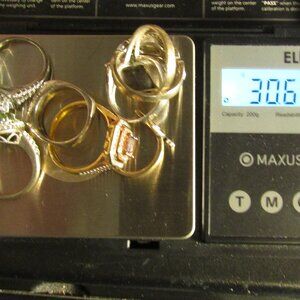 Lot 8 Pieces 925 Sterling Silver Rings 30.6 Grams Various Sizes various Stones